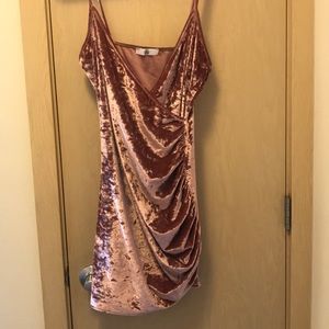 Missguided ruched velvet dress